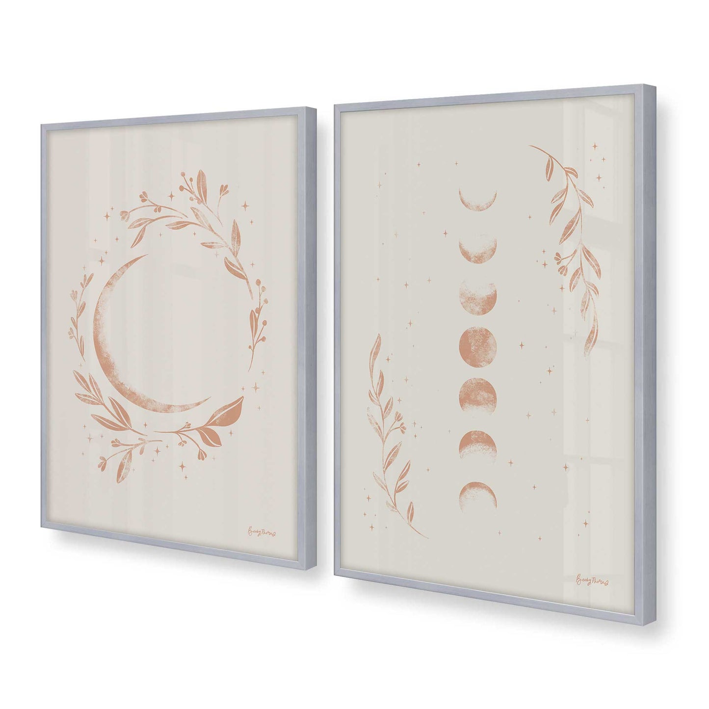 [Color:Polished Chrome], Picture of art in a Polished Chrome frame at an angle