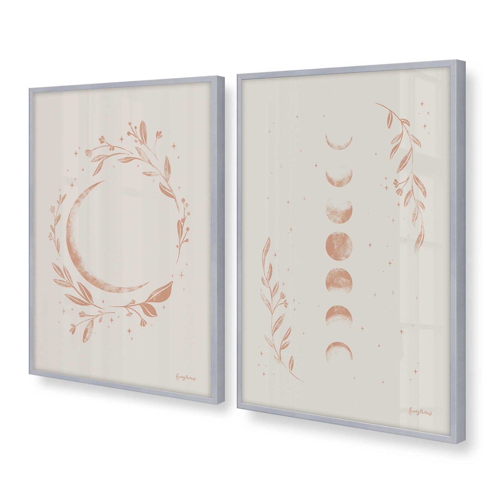 [Color:Polished Chrome], Picture of art in a Polished Chrome frame at an angle