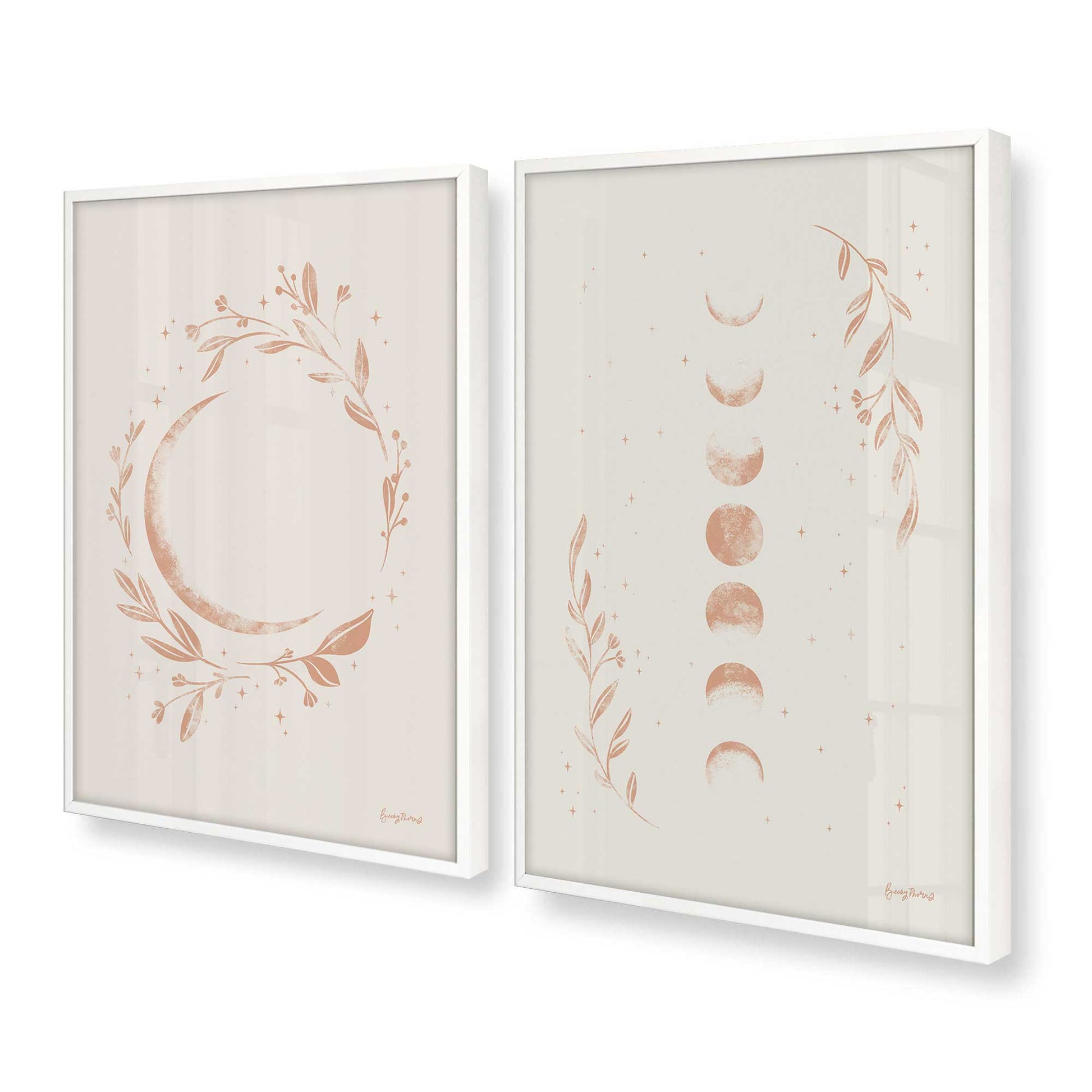 [Color:Opaque White], Picture of art in a Opaque White frame at an angle