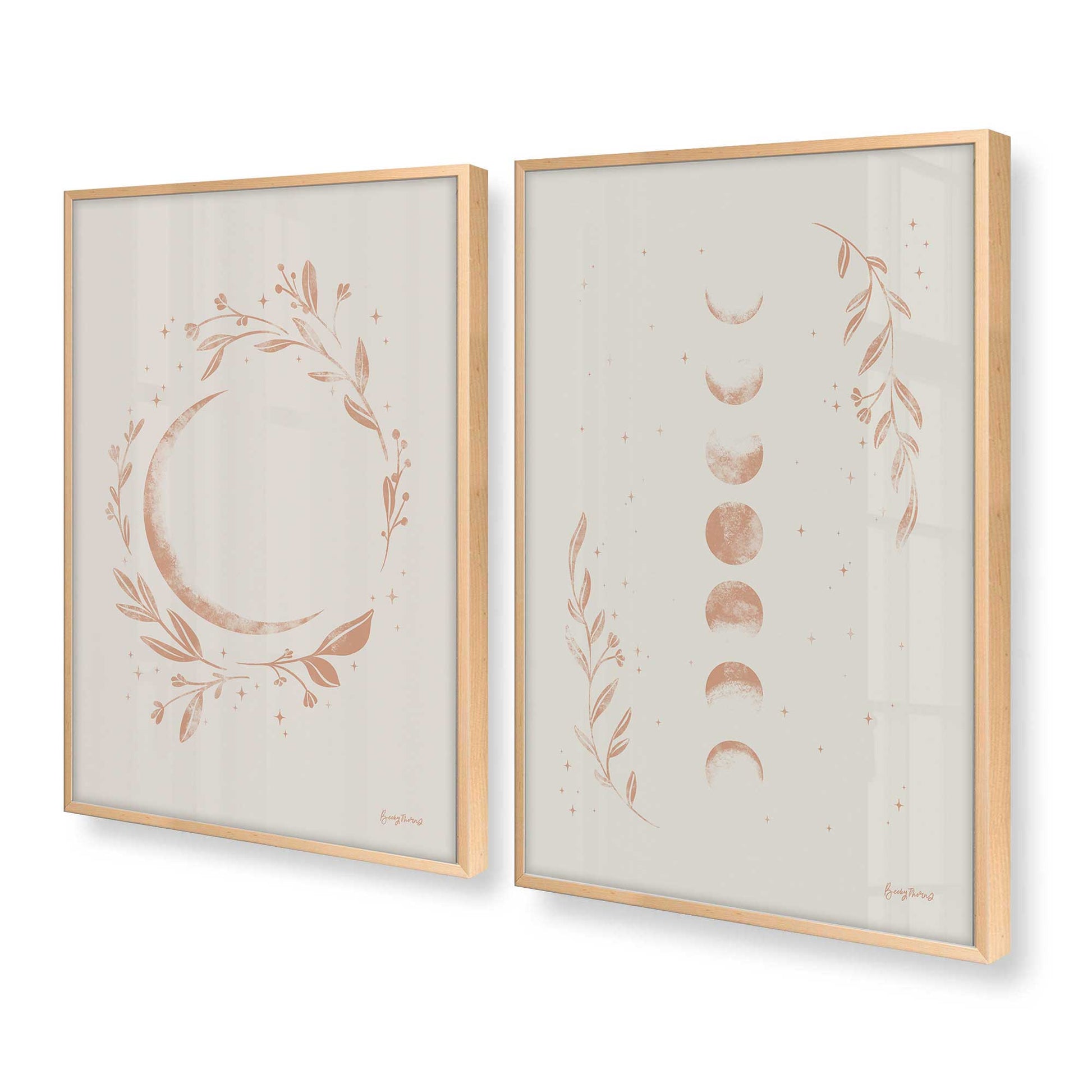 [Color:Raw Maple], Picture of art in a Raw Maple frame at an angle