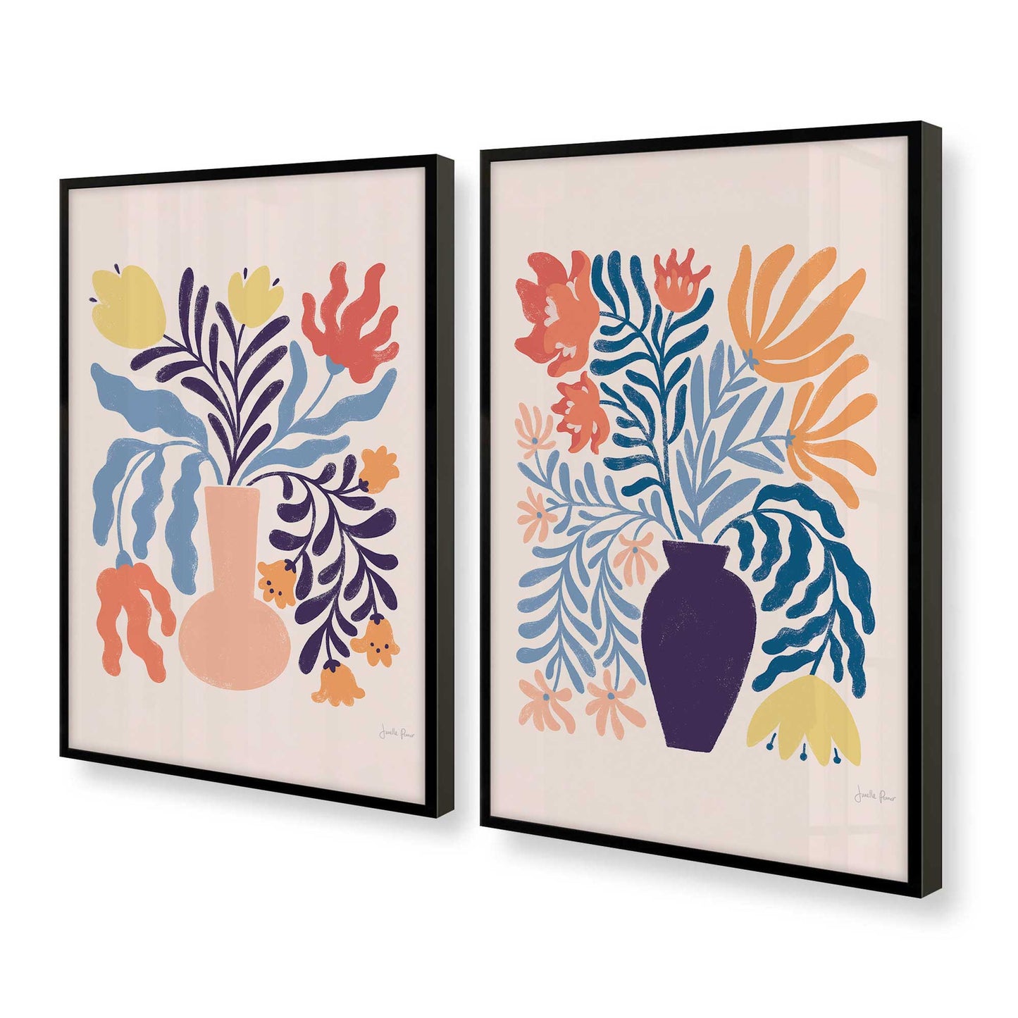 [Color:Satin Black], Picture of art in a Satin Black frame at an angle