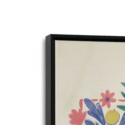 Vibrant Floral Scene Canvas Print, Set of 2