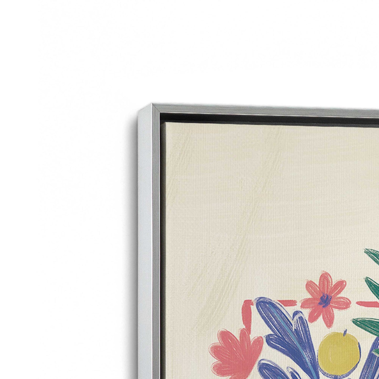 Vibrant Floral Scene Canvas Print, Set of 2