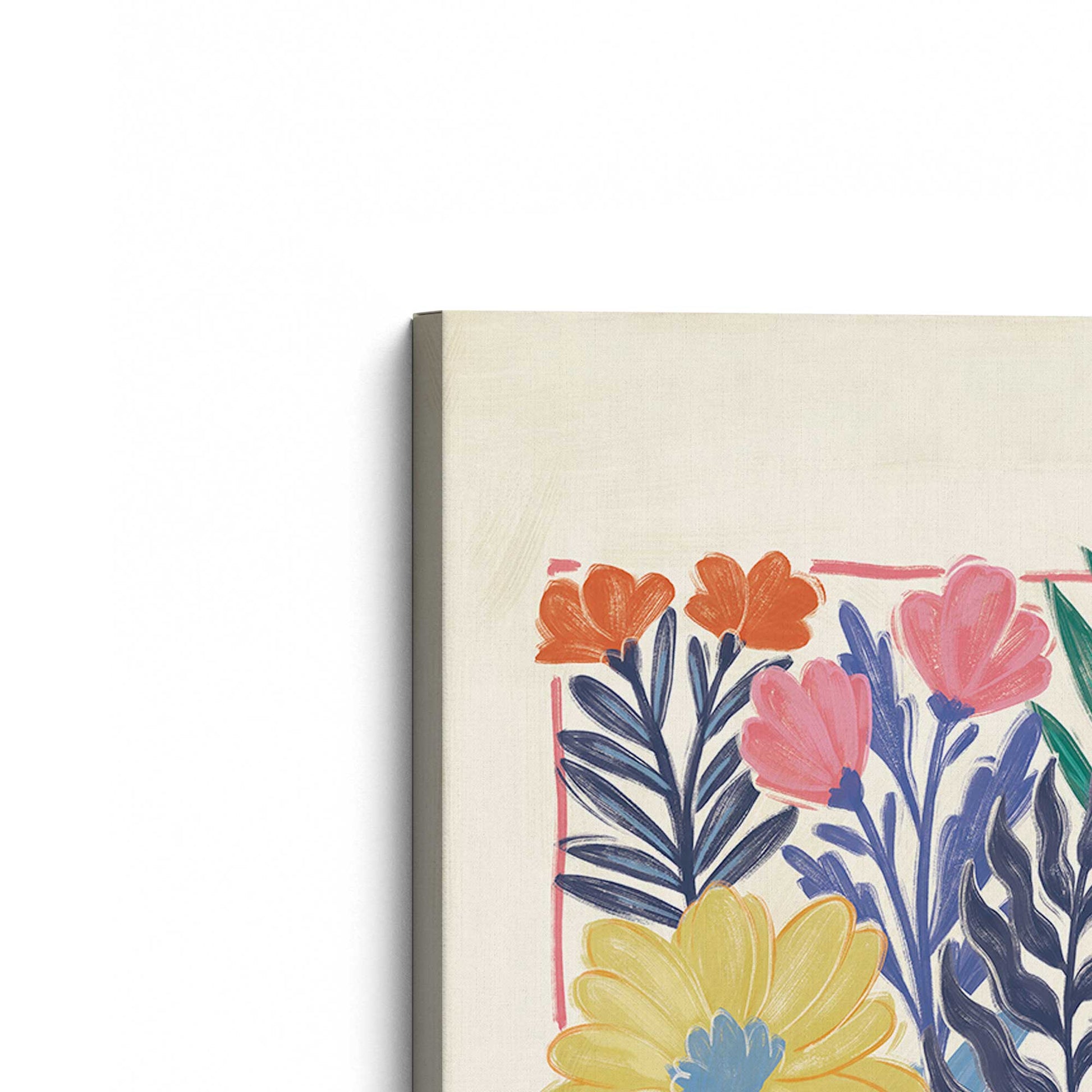 [Color:Stretched Canvas], Picture of the corner of the art