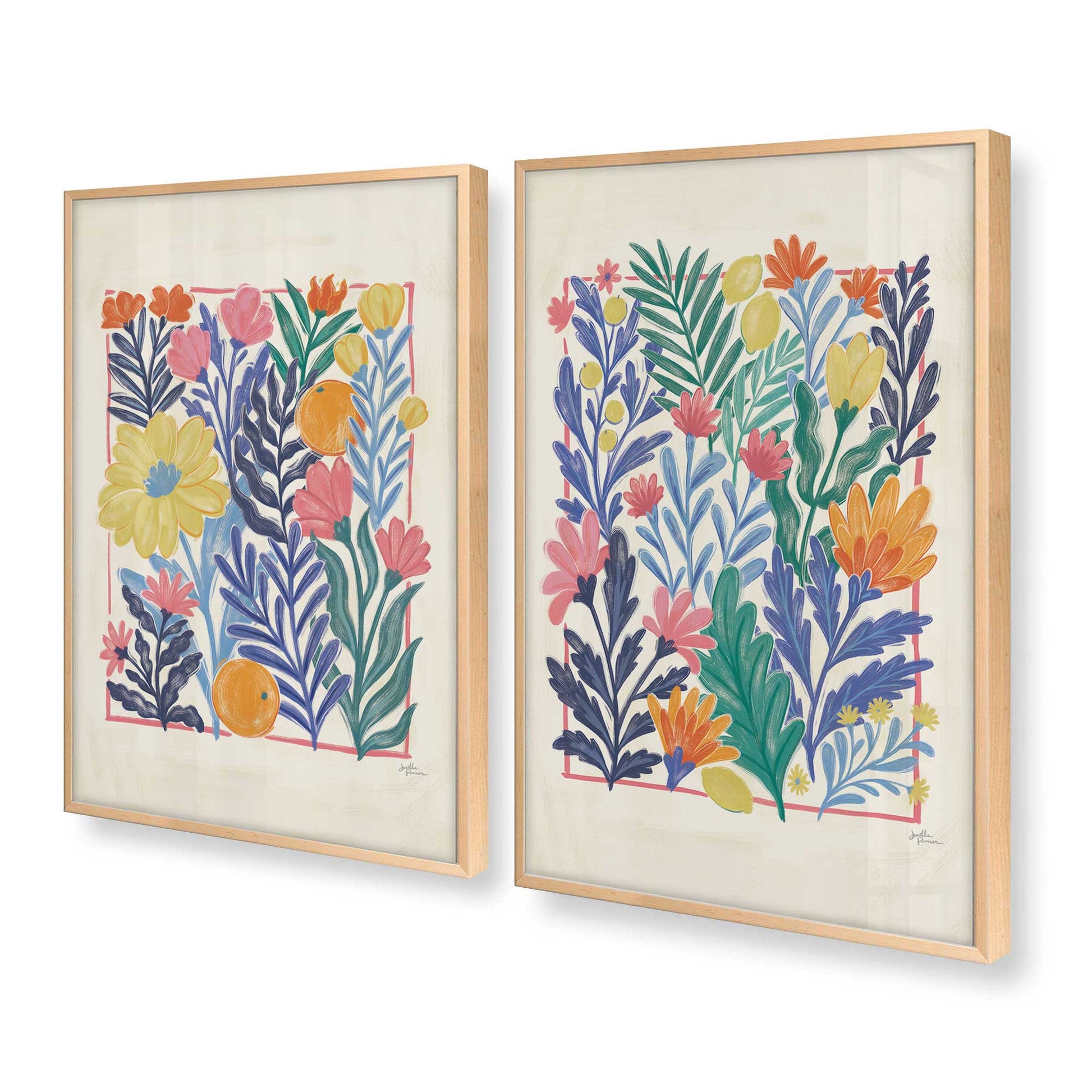 [Color:Raw Maple], Picture of art in a Raw Maple frame at an angle