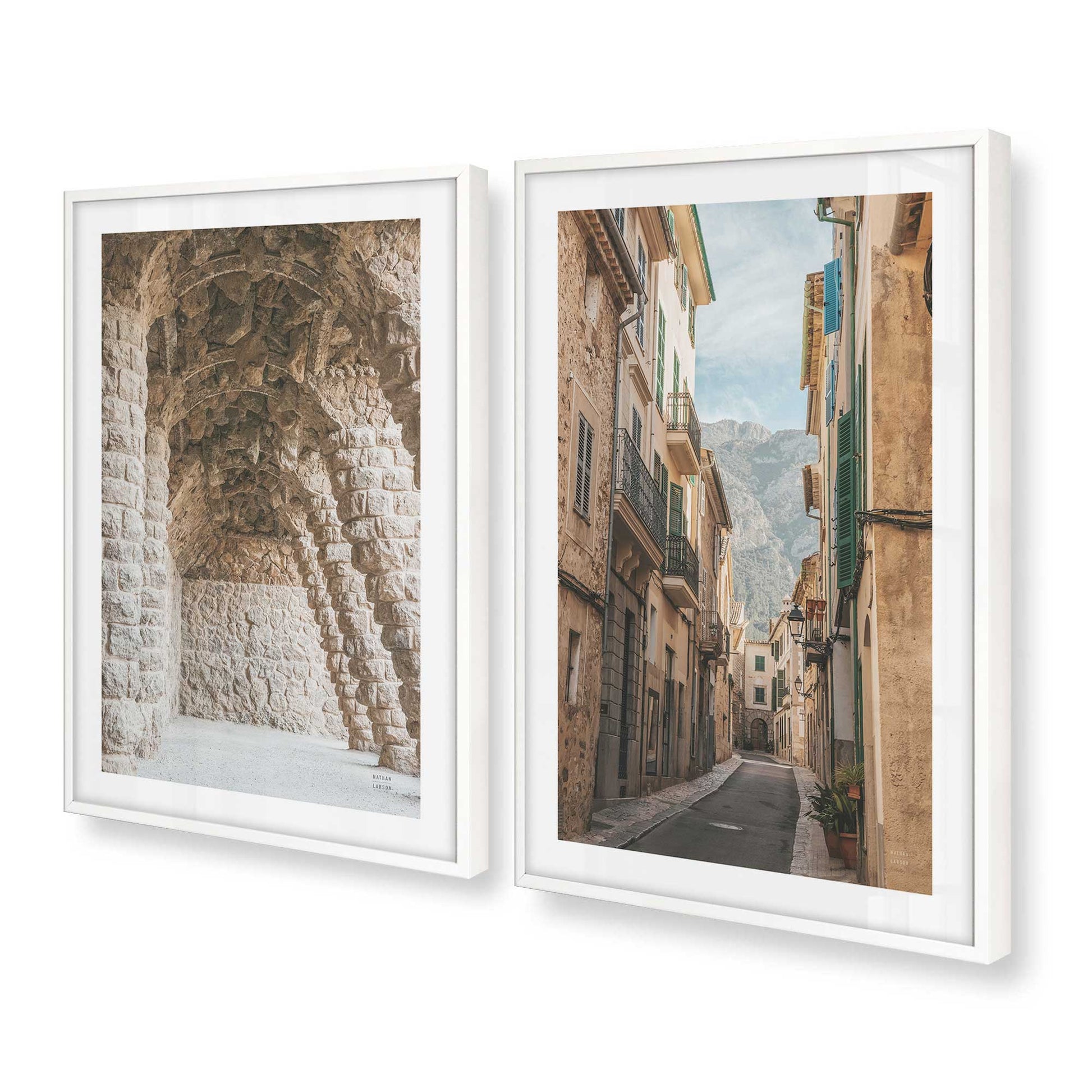 [Color:Opaque White], Picture of art in a Opaque White frame at an angle