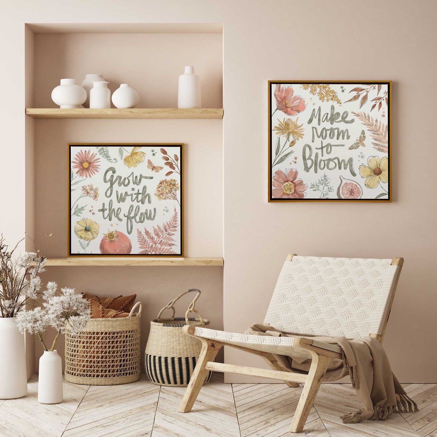 Bloom and Grow Duo Canvas Print, Set of 2