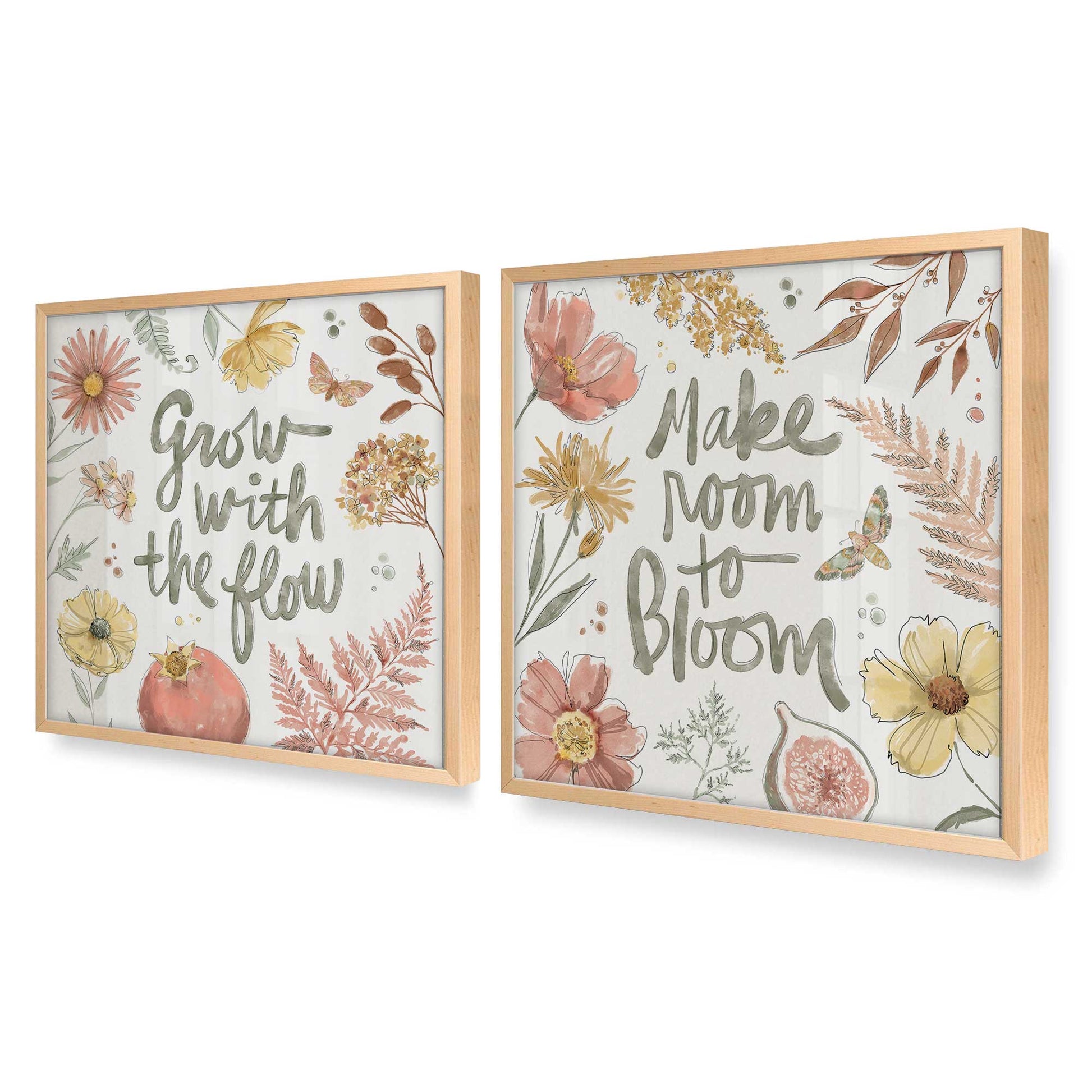 [Color:Raw Maple], Picture of art in a Raw Maple frame at an angle