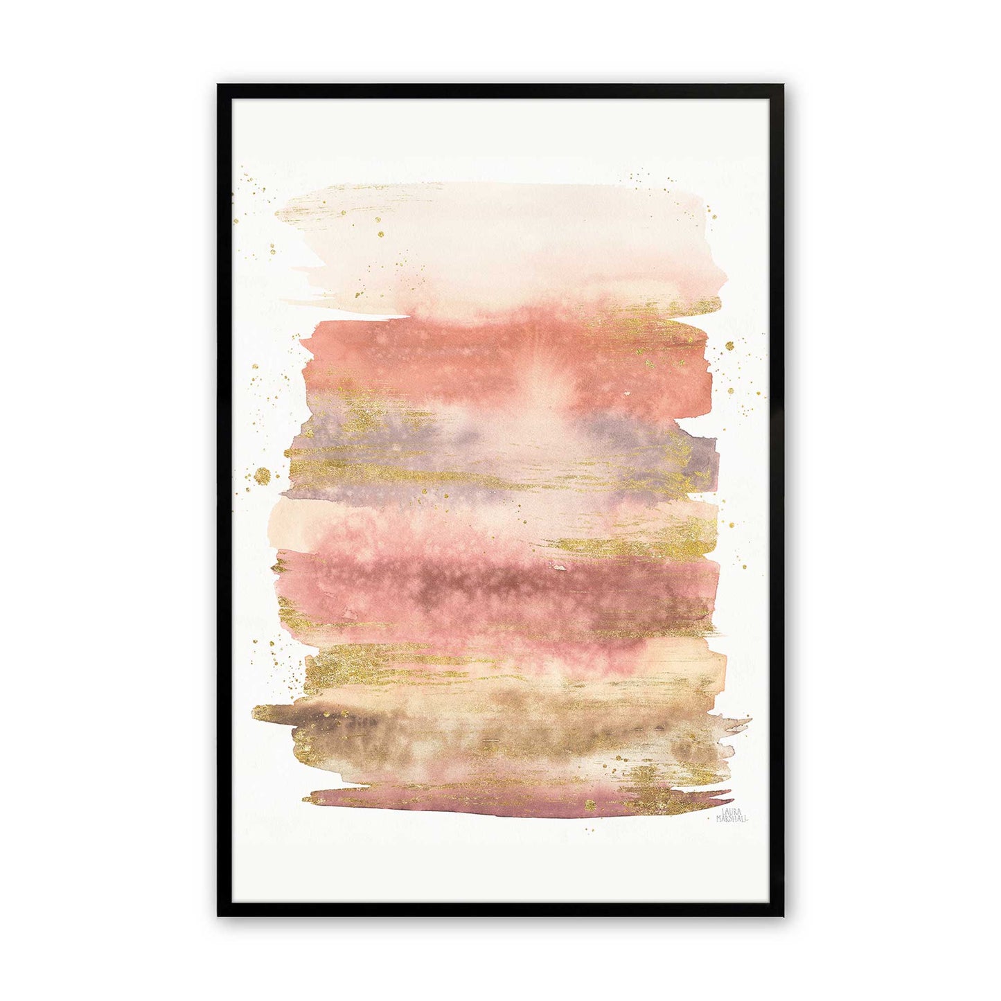 Dusty Pink Skies Art Print, Set of 3