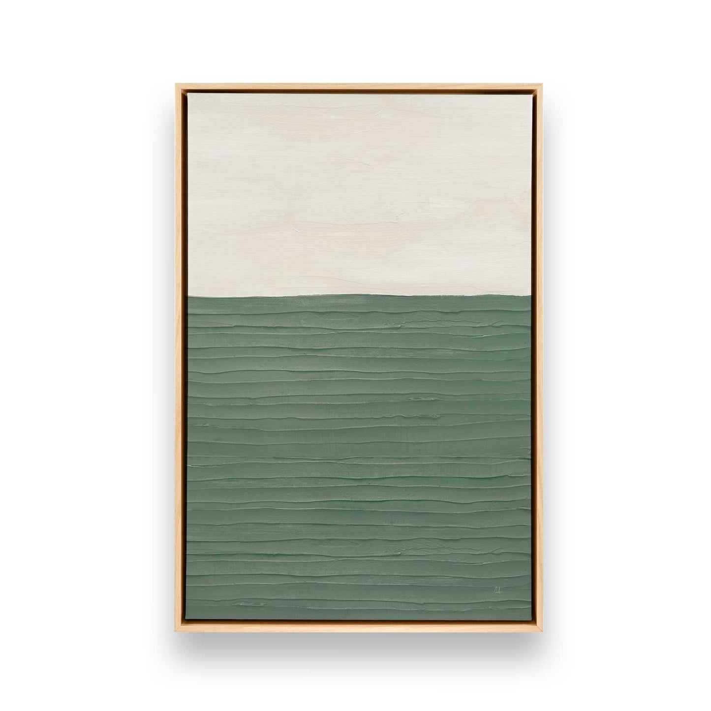 Modern Green Zen Canvas Print, Set of 2