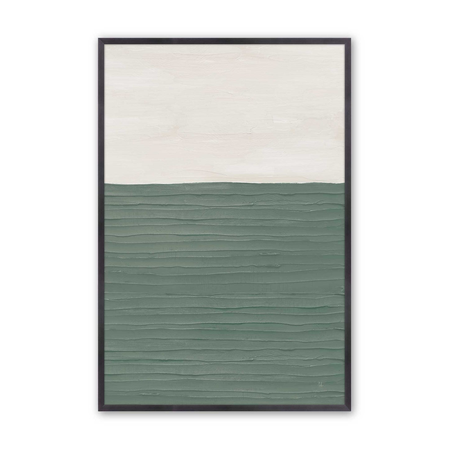 Modern Green Zen Art Print, Set of 2