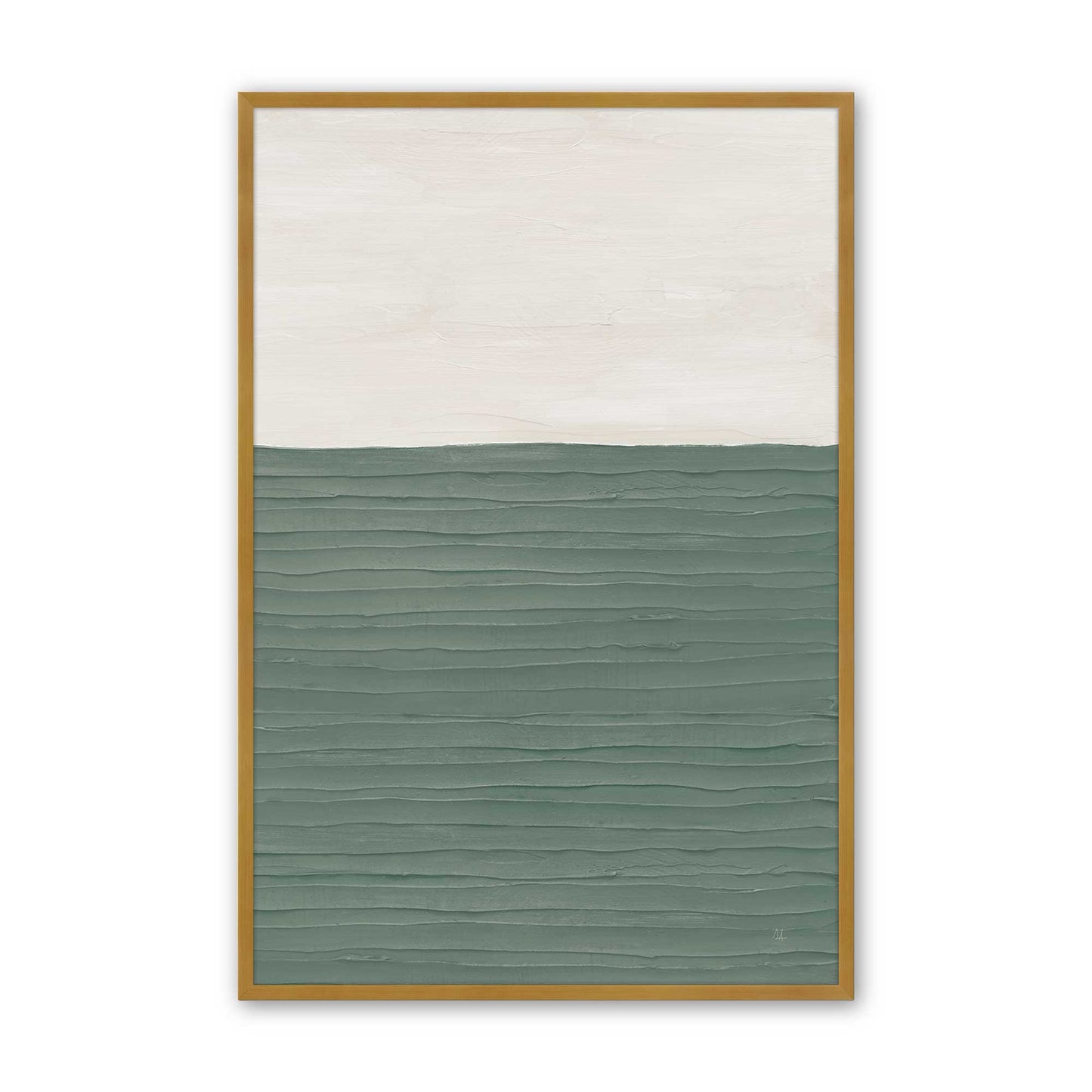Modern Green Zen Art Print, Set of 2
