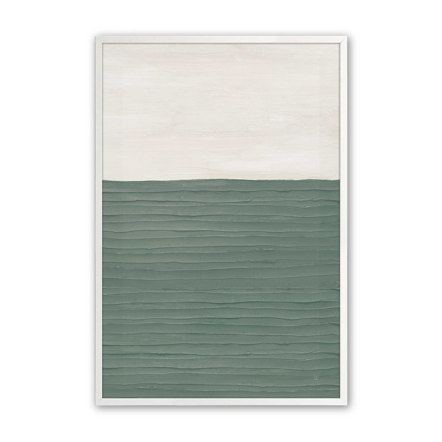 Modern Green Zen Art Print, Set of 2