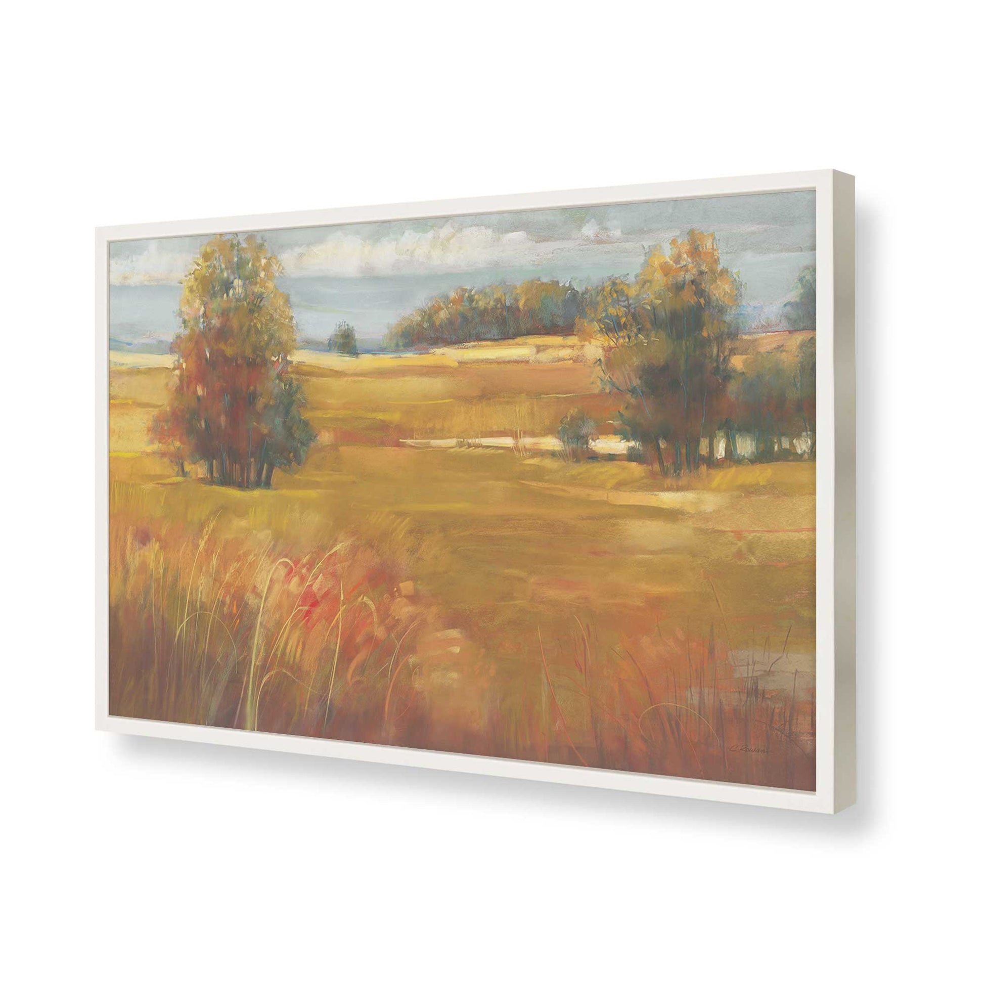 [Color:Opaque White], Picture of art in a Opaque White frame of the corner