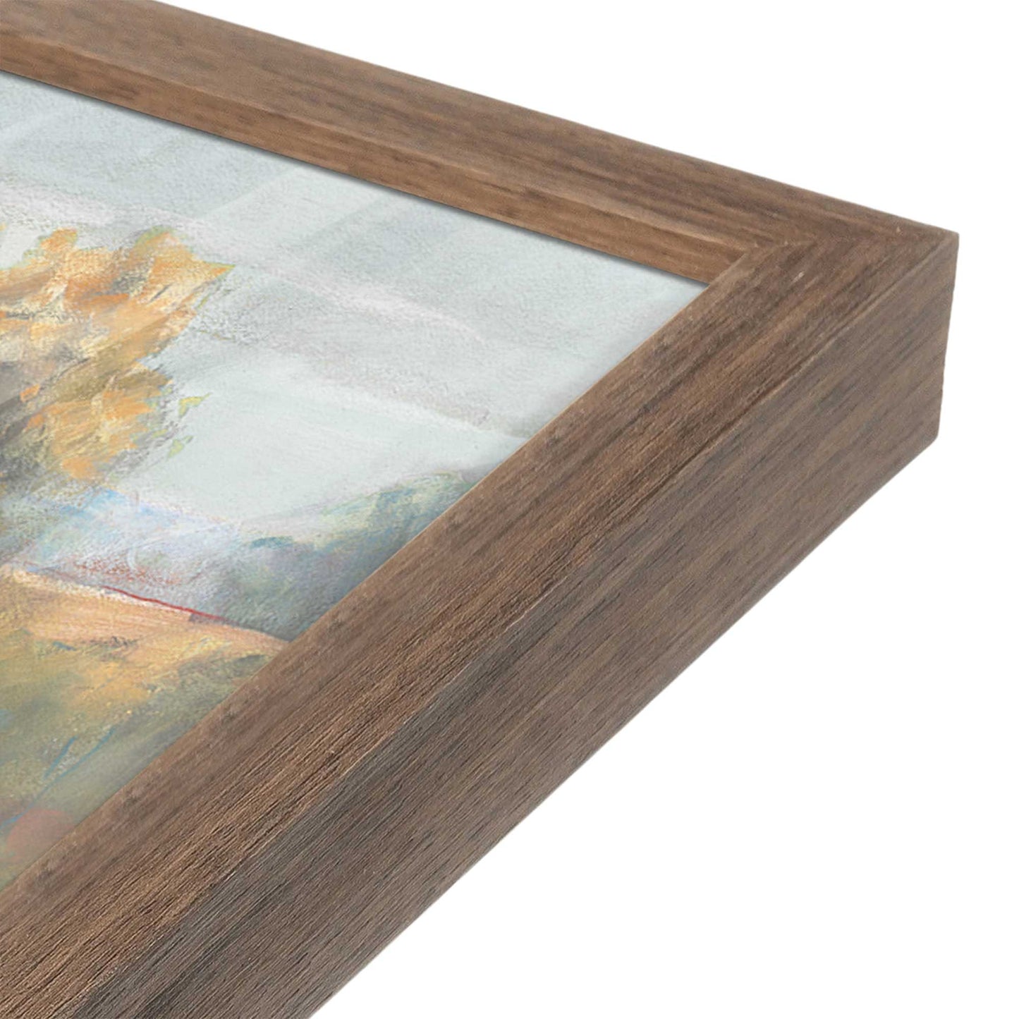 [Color:Walnut], Picture of art in a Walnut frame at an angle