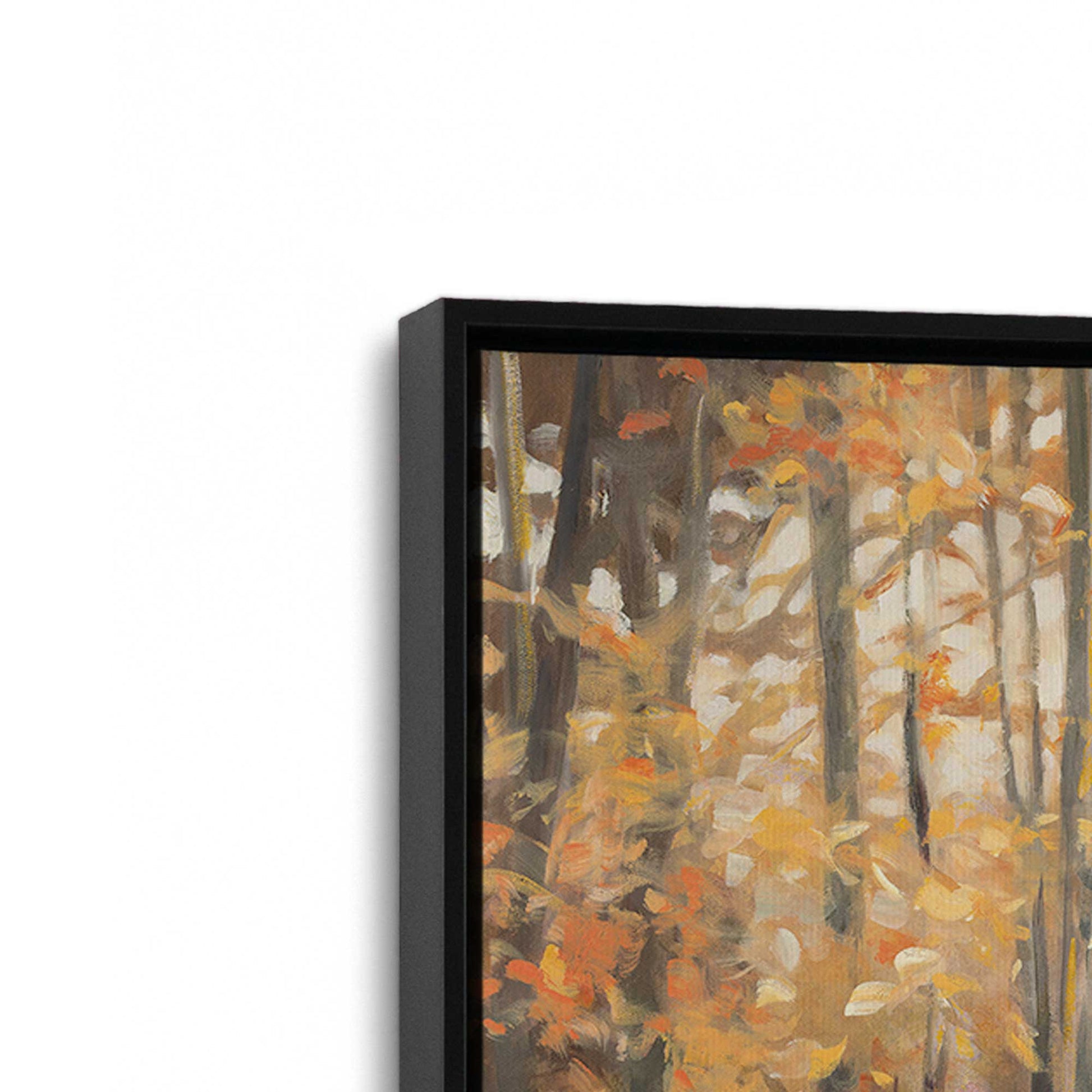 [Color:Satin Black], Picture of art in a Satin Black frame at an angle