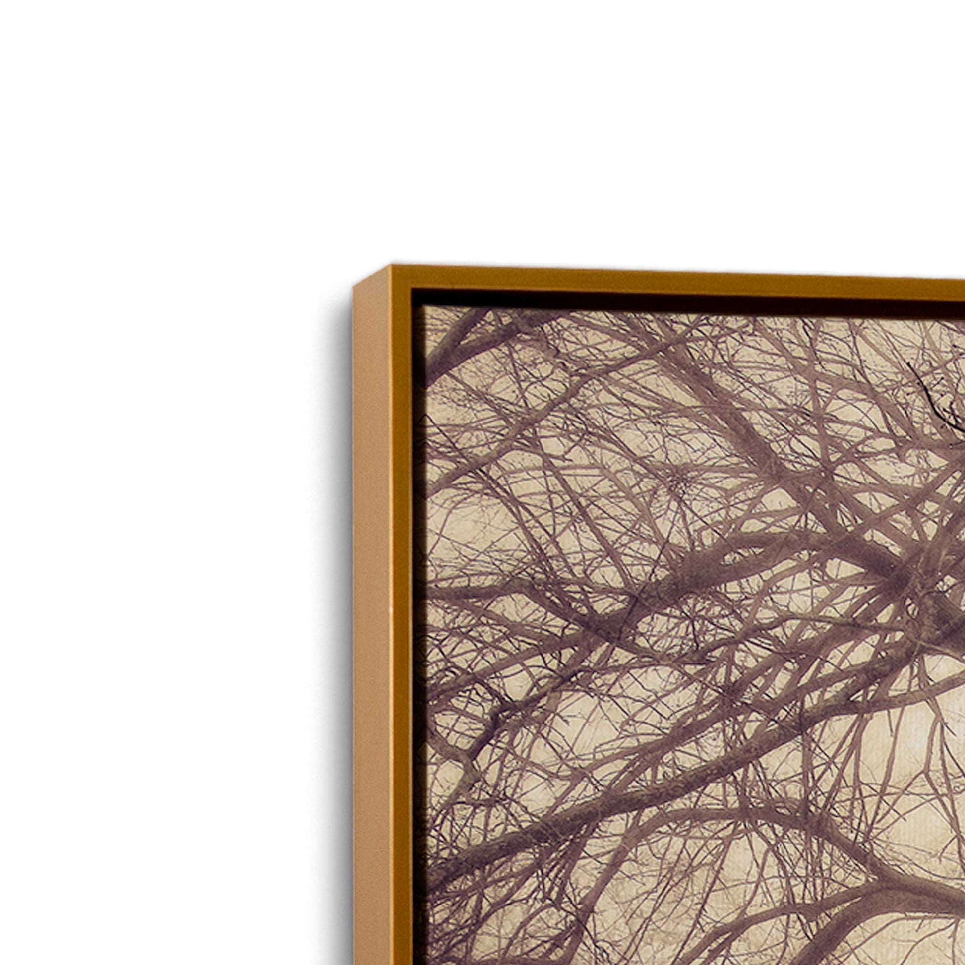 [Color:Polished Gold], Picture of art in a Polished Gold frame at an angle