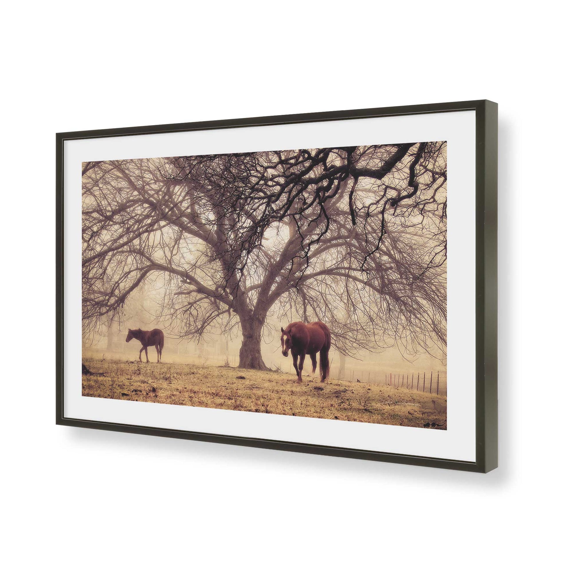 [Color:Satin Black], Picture of art in a Satin Black frame of the corner