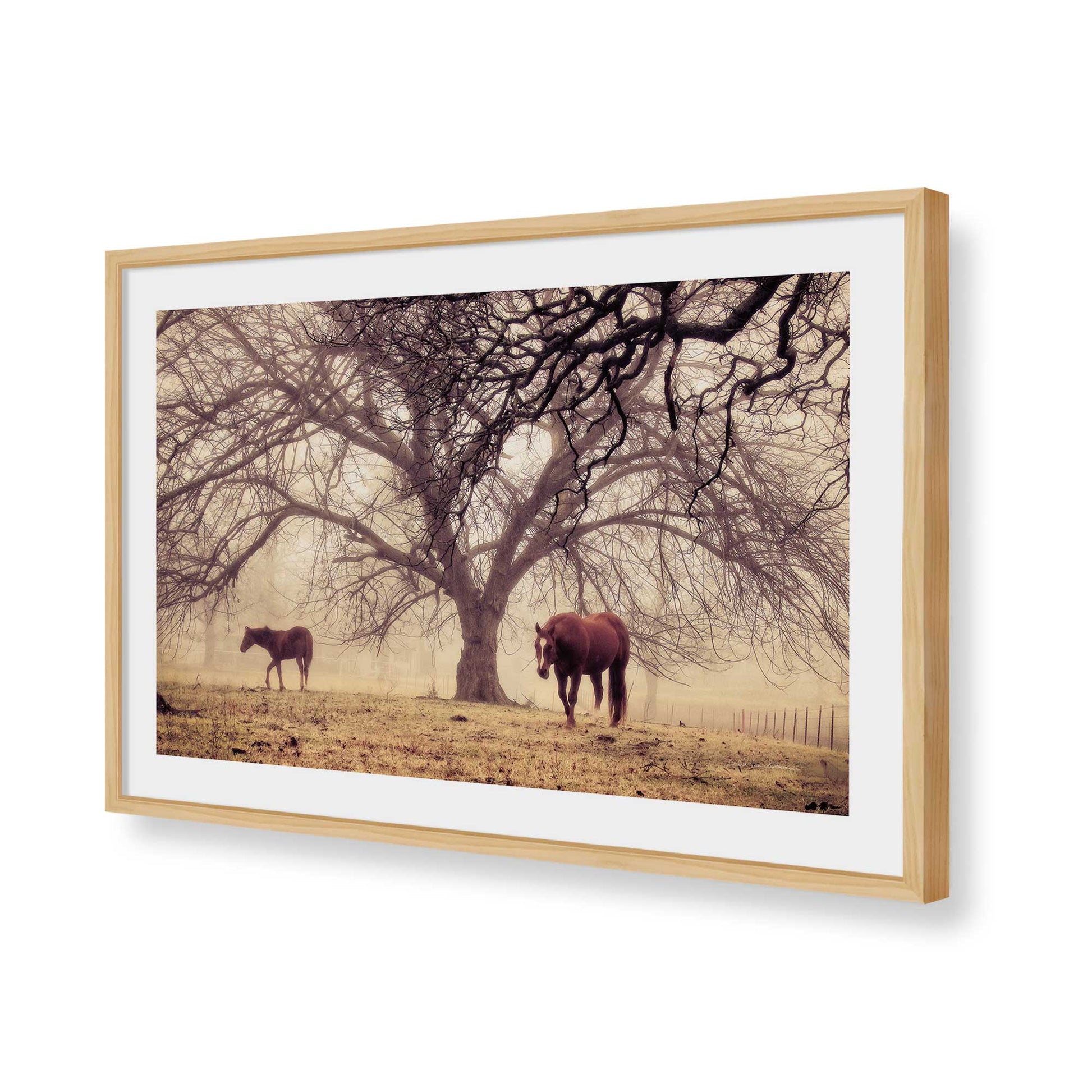[Color:American Maple], Picture of art in a American Maple frame of the corner