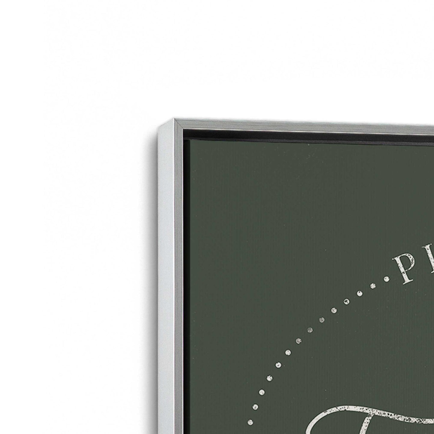 [Color:Polished Chrome], Picture of art in a Polished Chrome frame at an angle