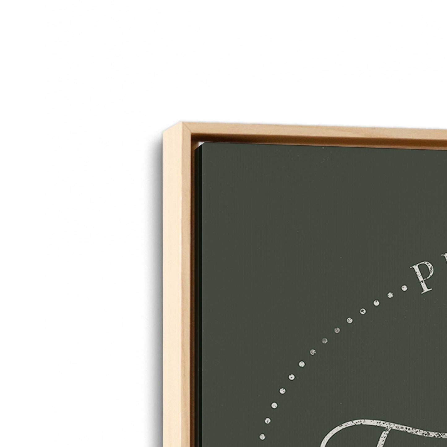 [Color:American Maple], Picture of art in a American Maple frame at an angle