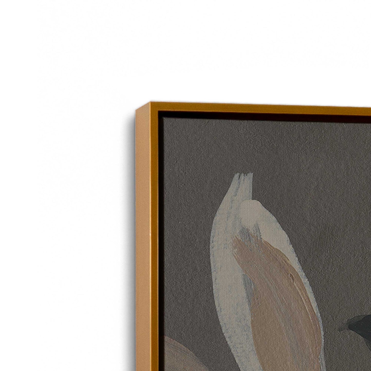 [Color:Polished Gold], Picture of art in a Polished Gold frame at an angle