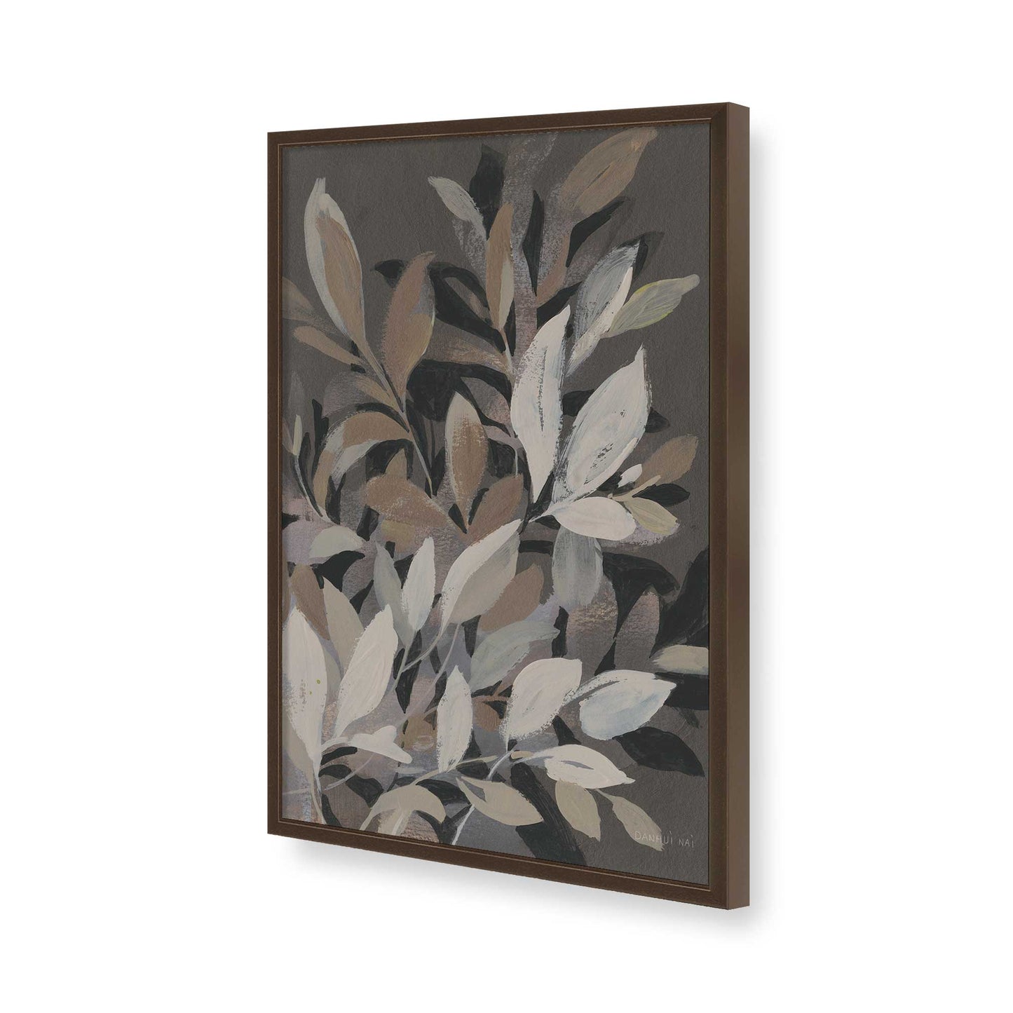 [Color:Brown], Picture of art in a Brown frame of the corner