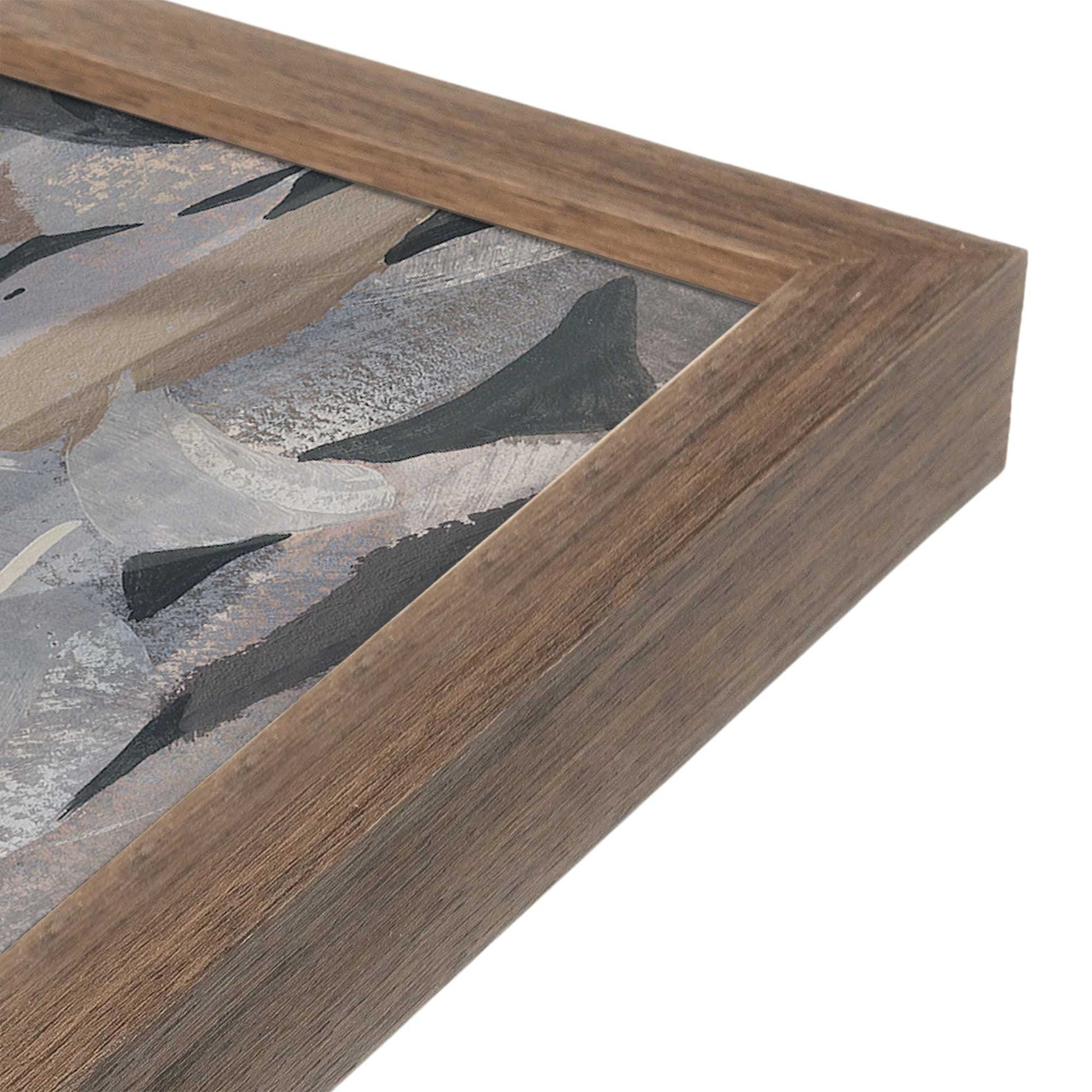 [Color:Walnut], Picture of art in a Walnut frame at an angle