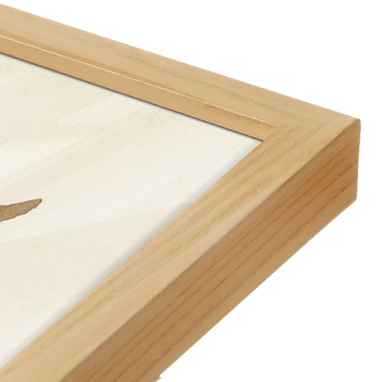 [Color:American Maple], Picture of art in a American Maple frame at an angle