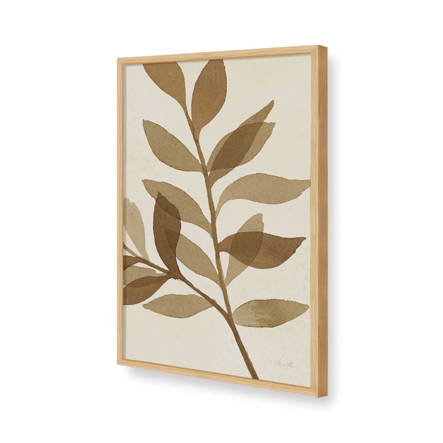 [Color:American Maple], Picture of art in a American Maple frame of the corner