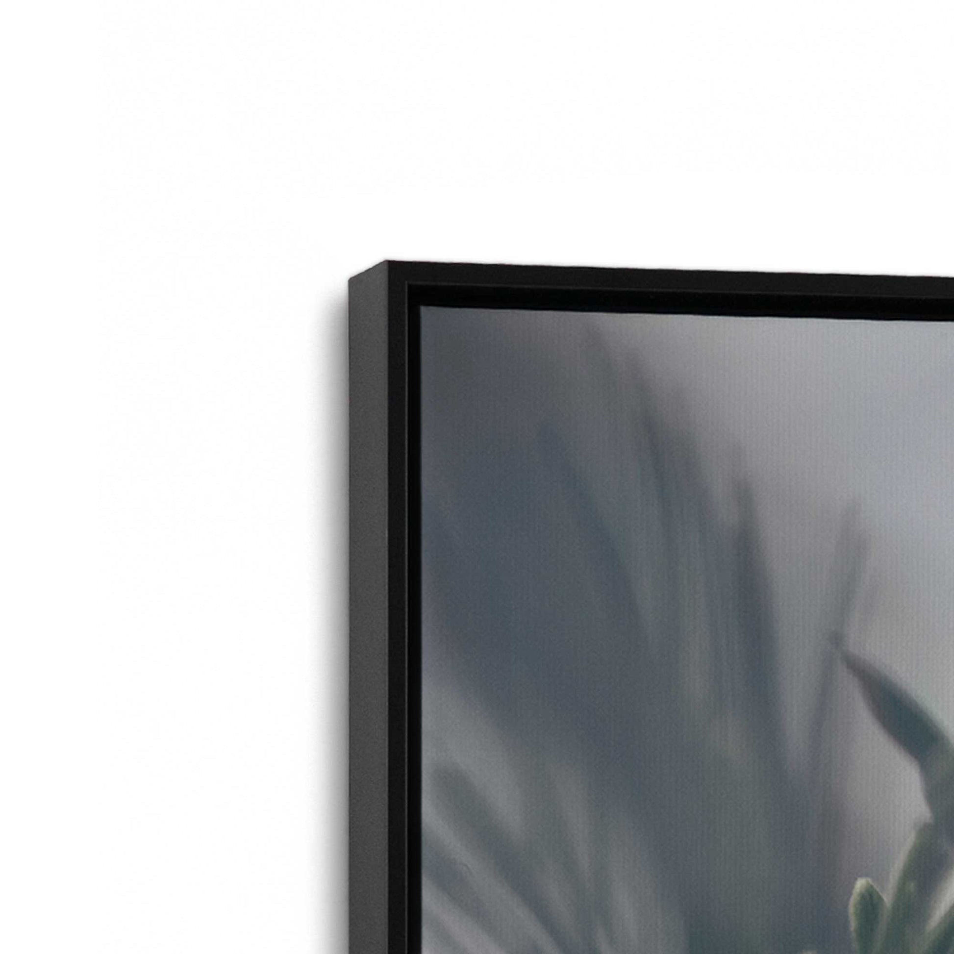 [Color:Satin Black], Picture of art in a Satin Black frame at an angle