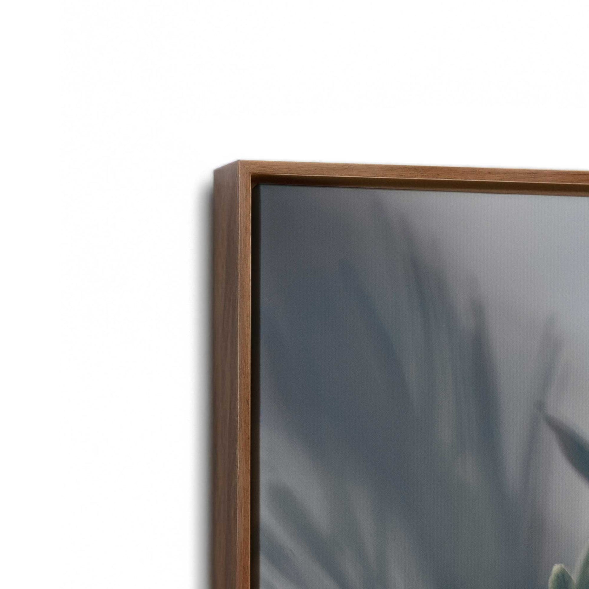 [Color:Walnut], Picture of art in a Walnut frame at an angle