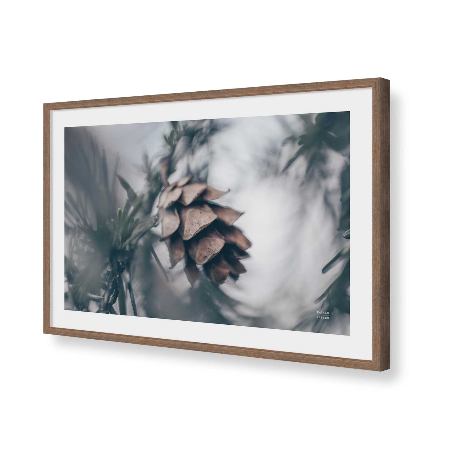 [Color:Walnut], Picture of art in a Walnut frame of the corner