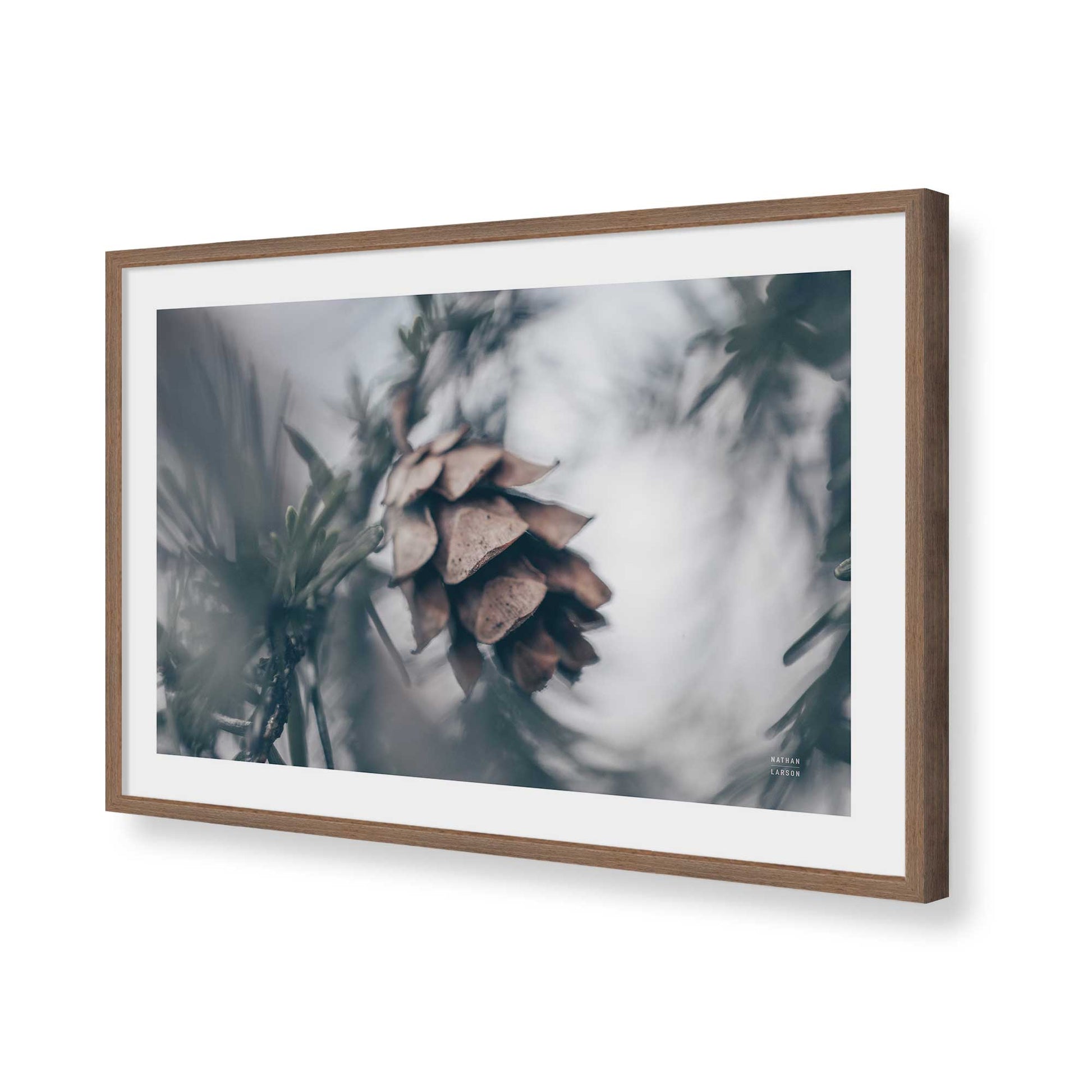 [Color:Walnut], Picture of art in a Walnut frame of the corner