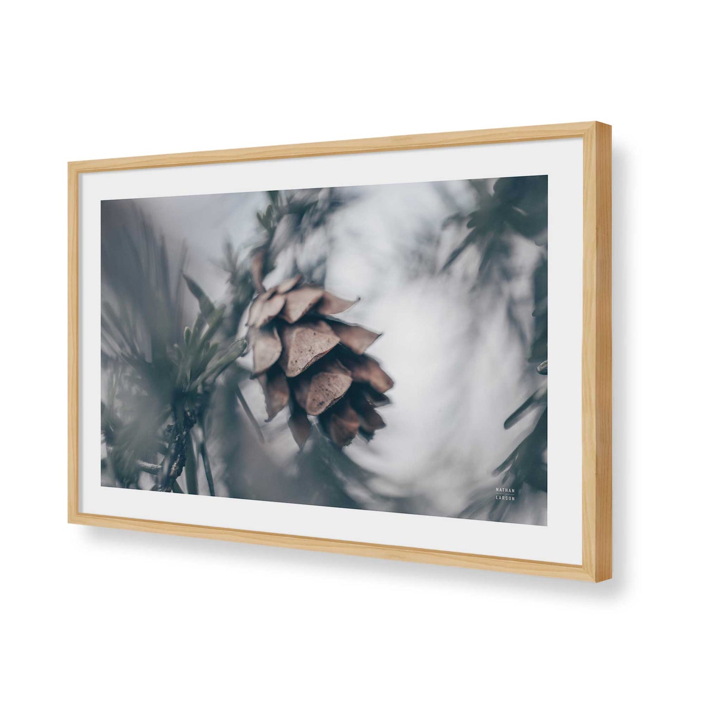 [Color:American Maple], Picture of art in a American Maple frame of the corner