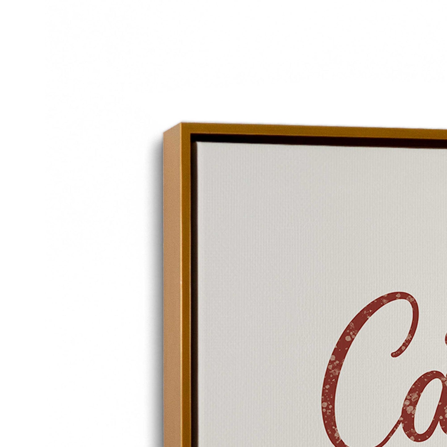 [Color:Polished Gold], Picture of art in a Polished Gold frame at an angle