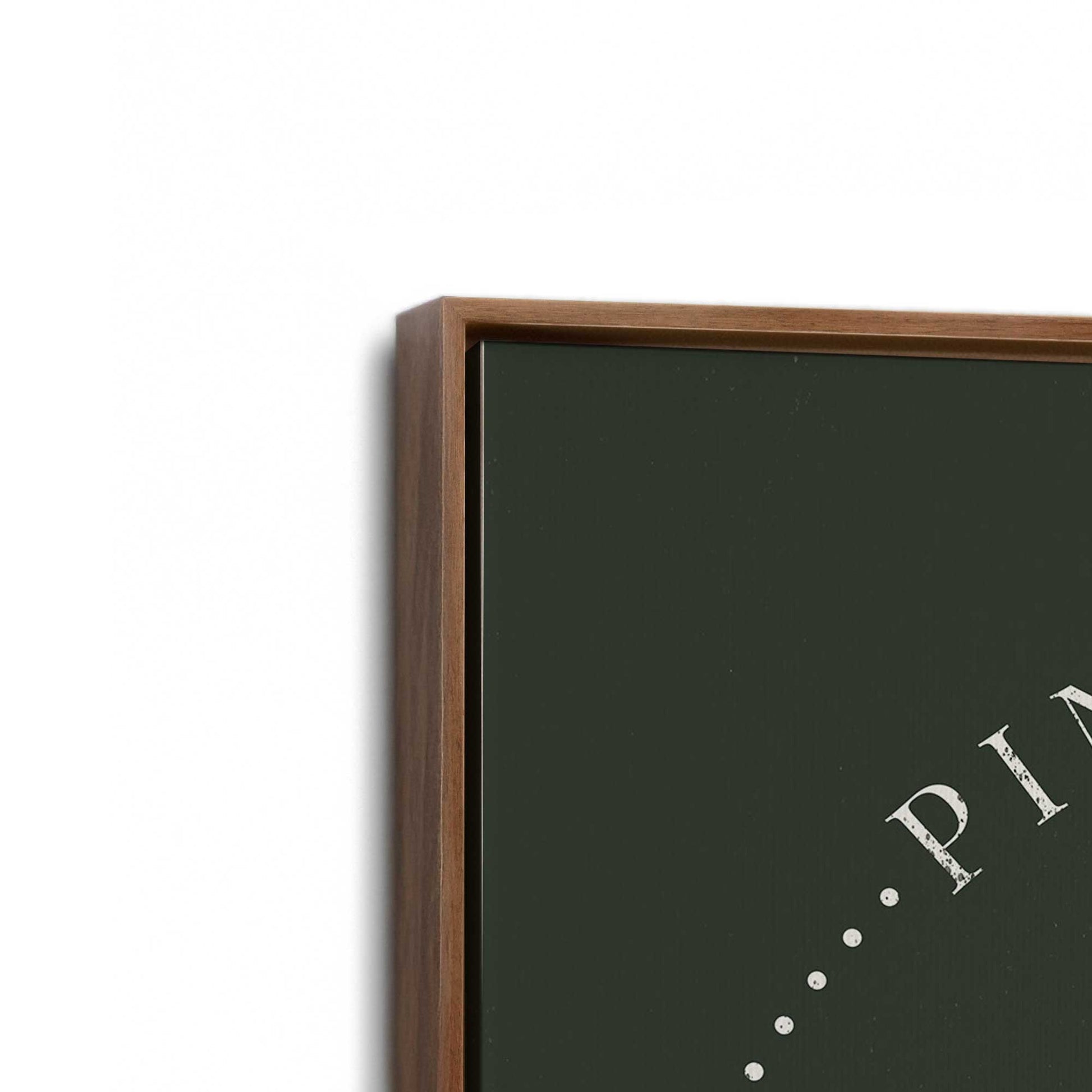 [Color:Walnut], Picture of art in a Walnut frame at an angle