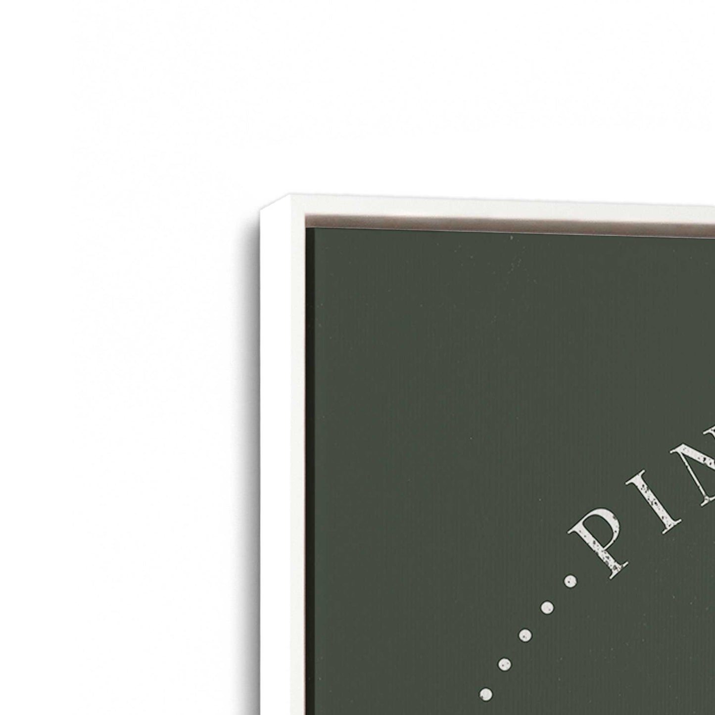 [Color:Opaque White], Picture of art in a White frame at an angle