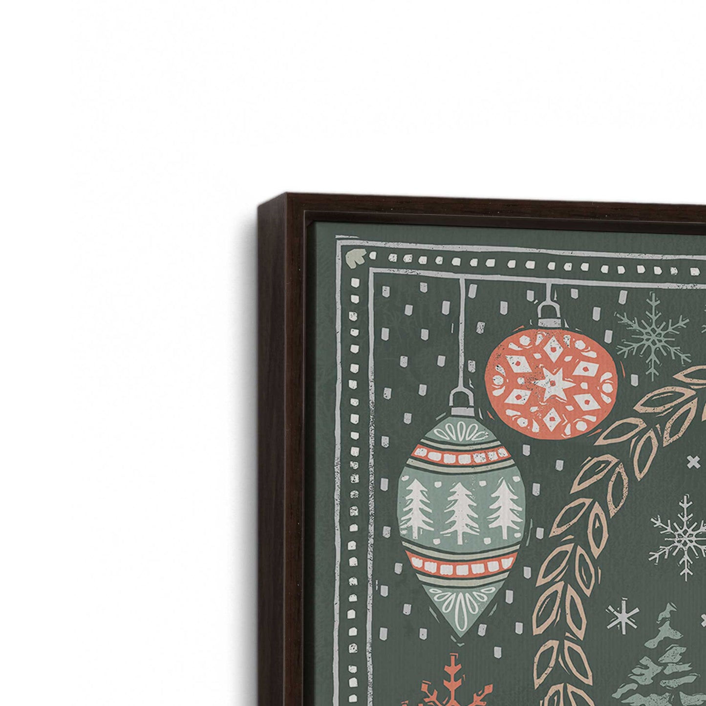 [Color:Espresso], Picture of art in a Espresso frame at an angle