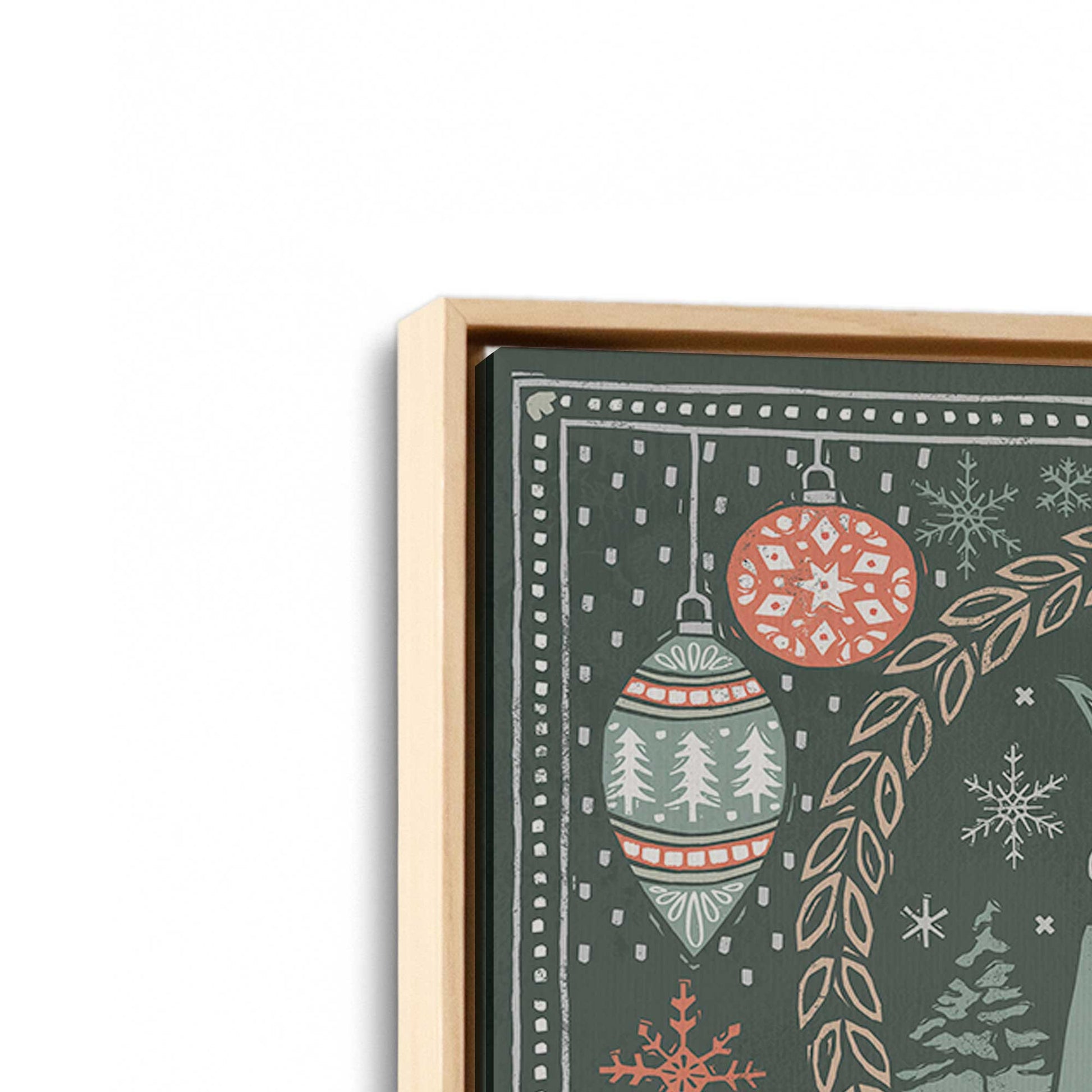 [Color:American Maple], Picture of art in a American Maple frame at an angle