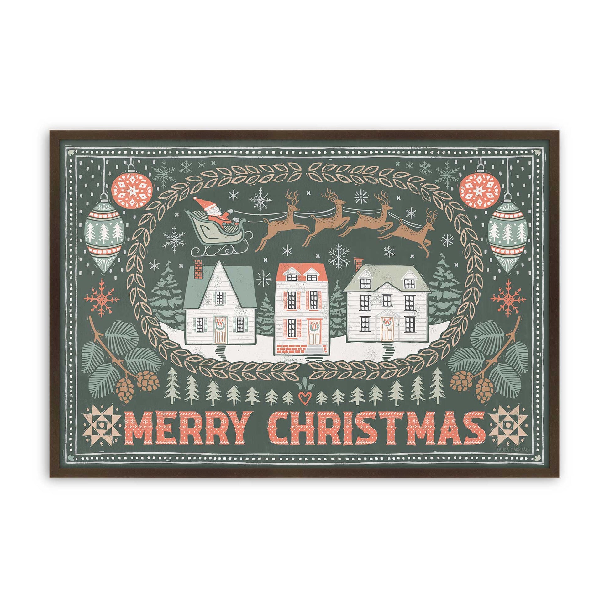 [Color:Brown], Picture of art in a Brown frame