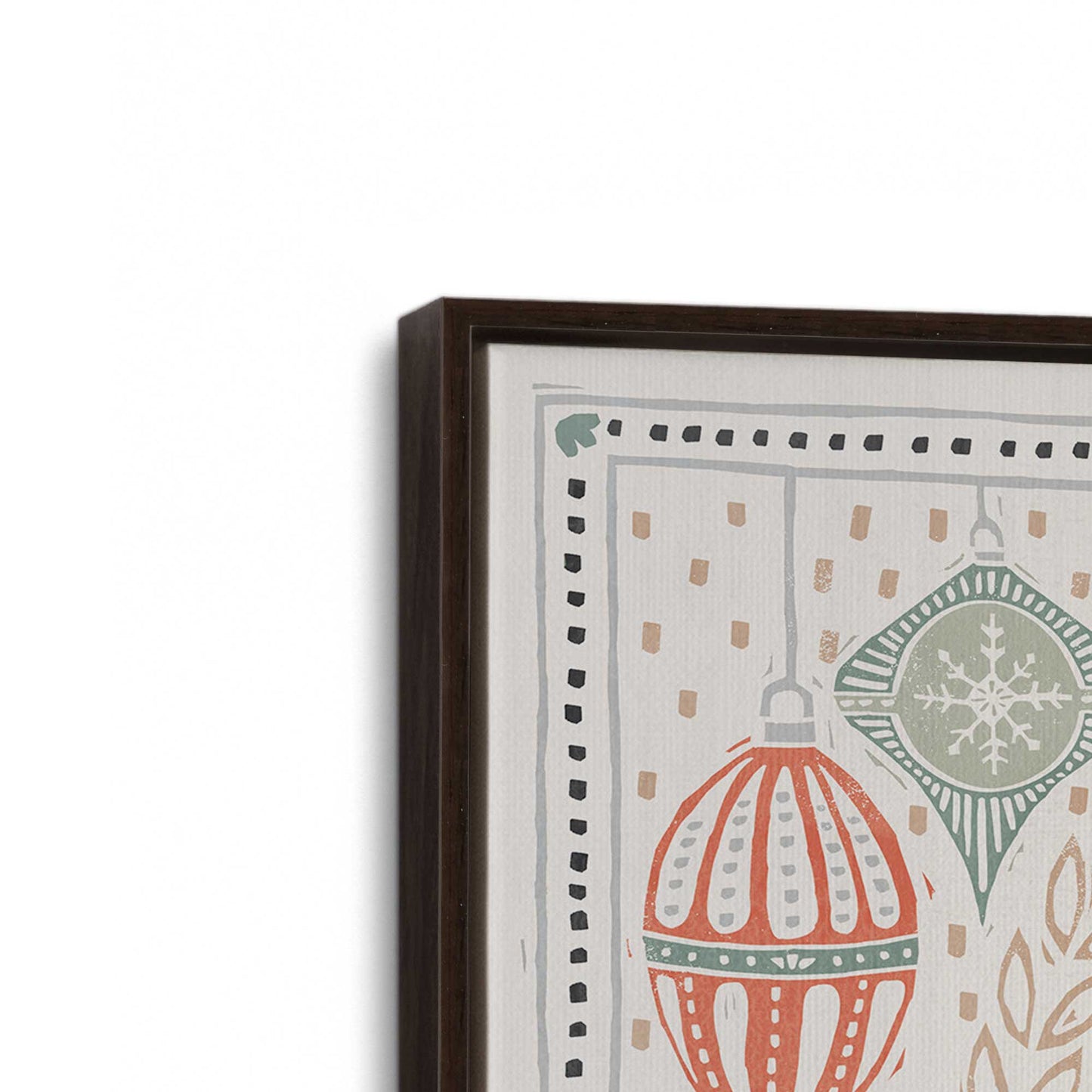 [Color:Espresso], Picture of art in a Espresso frame at an angle