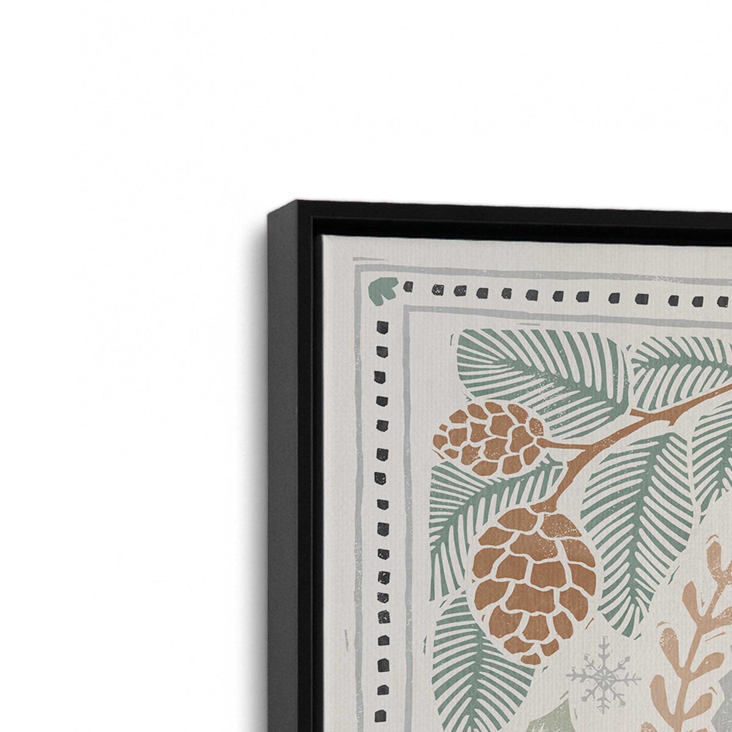 [Color:Satin Black], Picture of art in a Satin Black frame at an angle