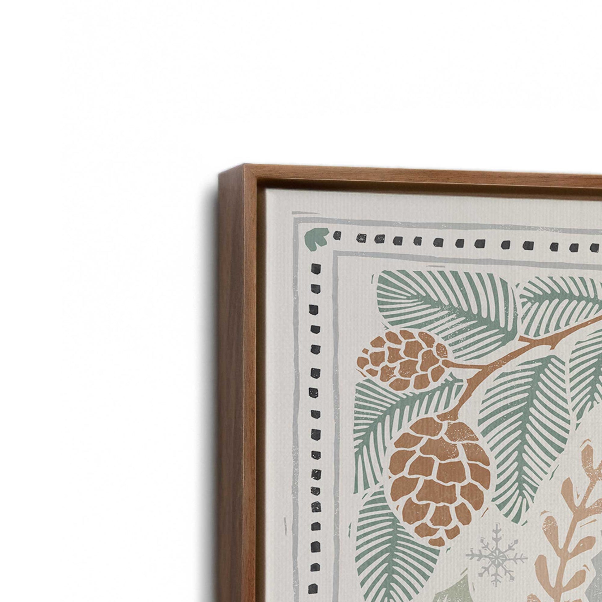 [Color:Walnut], Picture of art in a Walnut frame at an angle