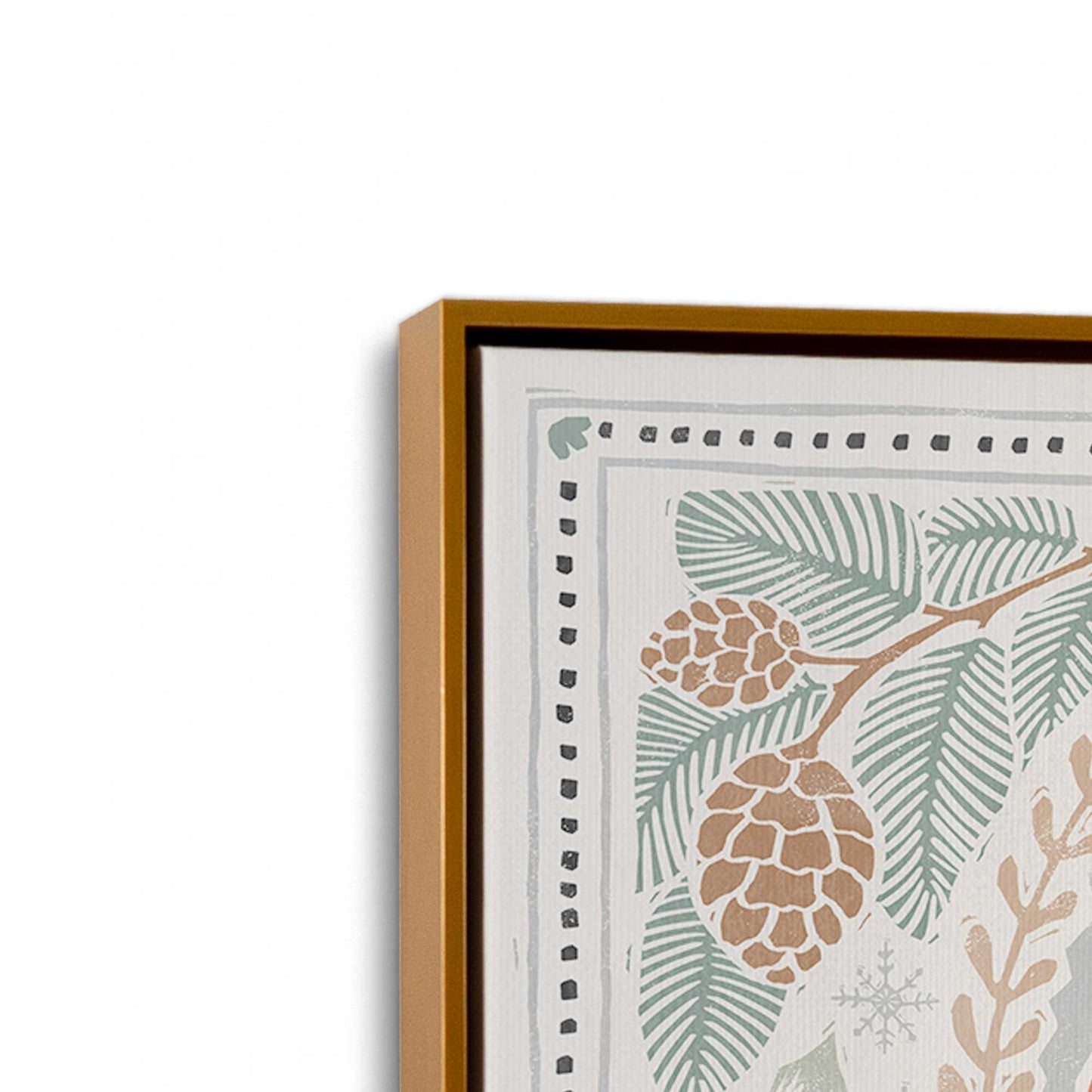 [Color:Polished Gold], Picture of art in a Polished Gold frame at an angle