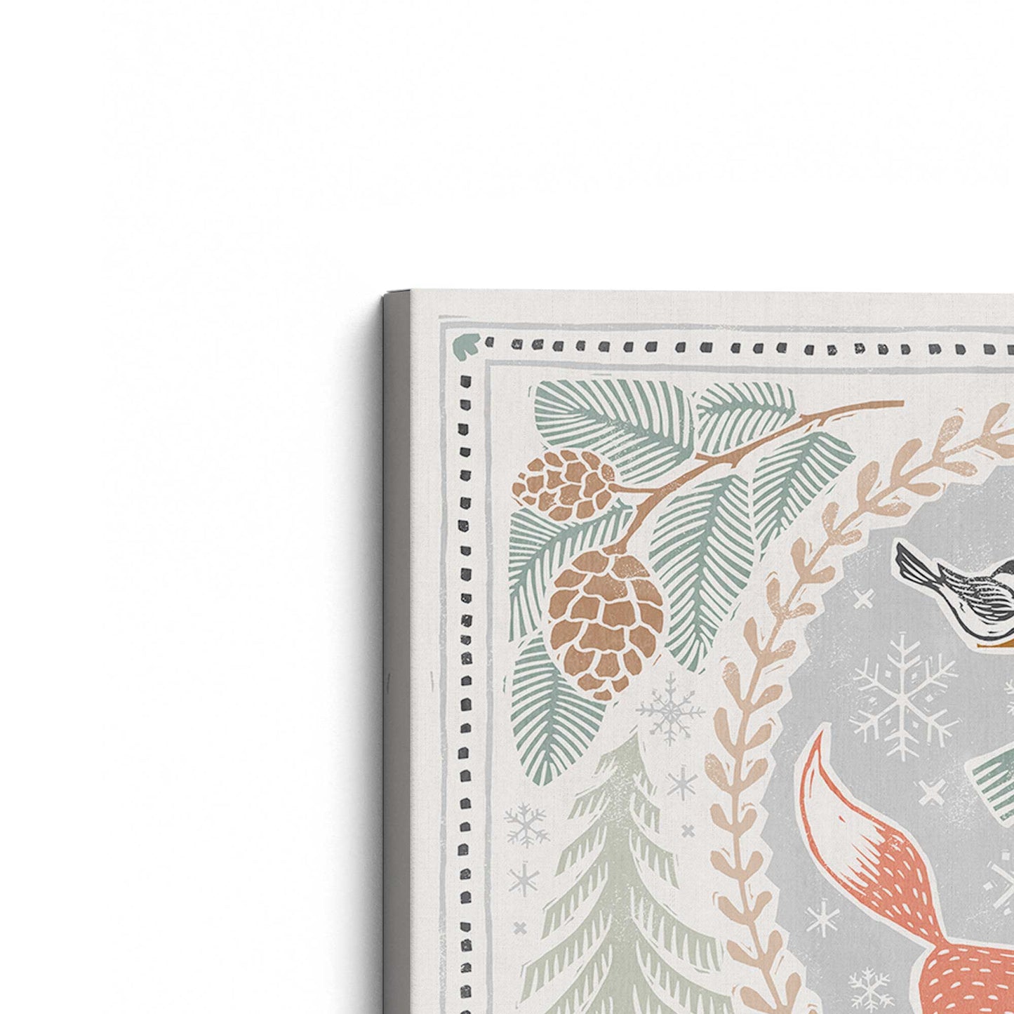 [Color:Stretched Canvas], Picture of the corner of the art