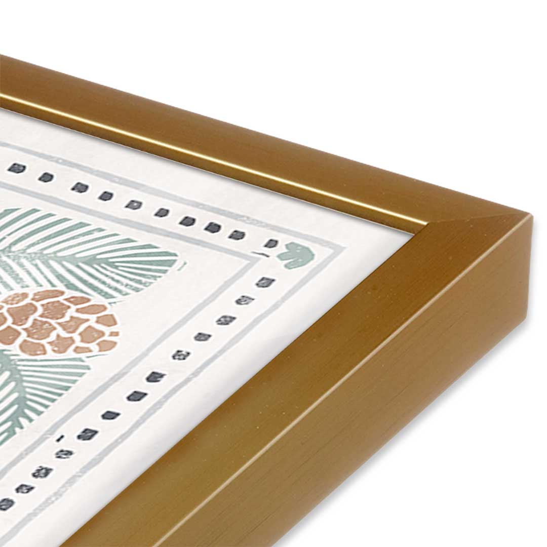[Color:Polished Gold], Picture of art in a Polished Gold frame at an angle