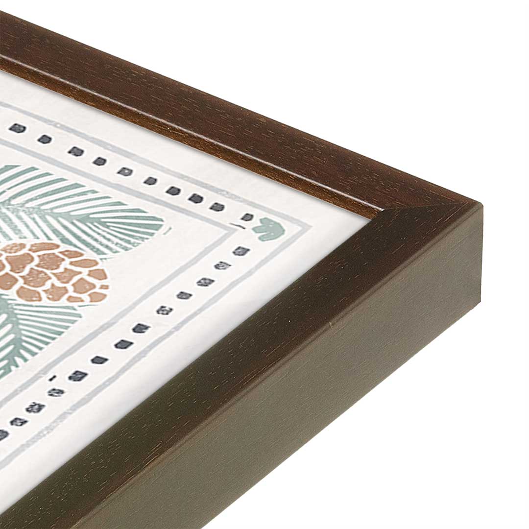 [Color:Espresso], Picture of art in a Espresso frame at an angle
