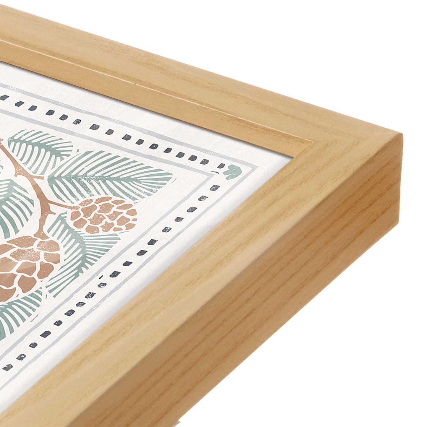 [Color:Espresso], Picture of art in a Espresso frame at an angle