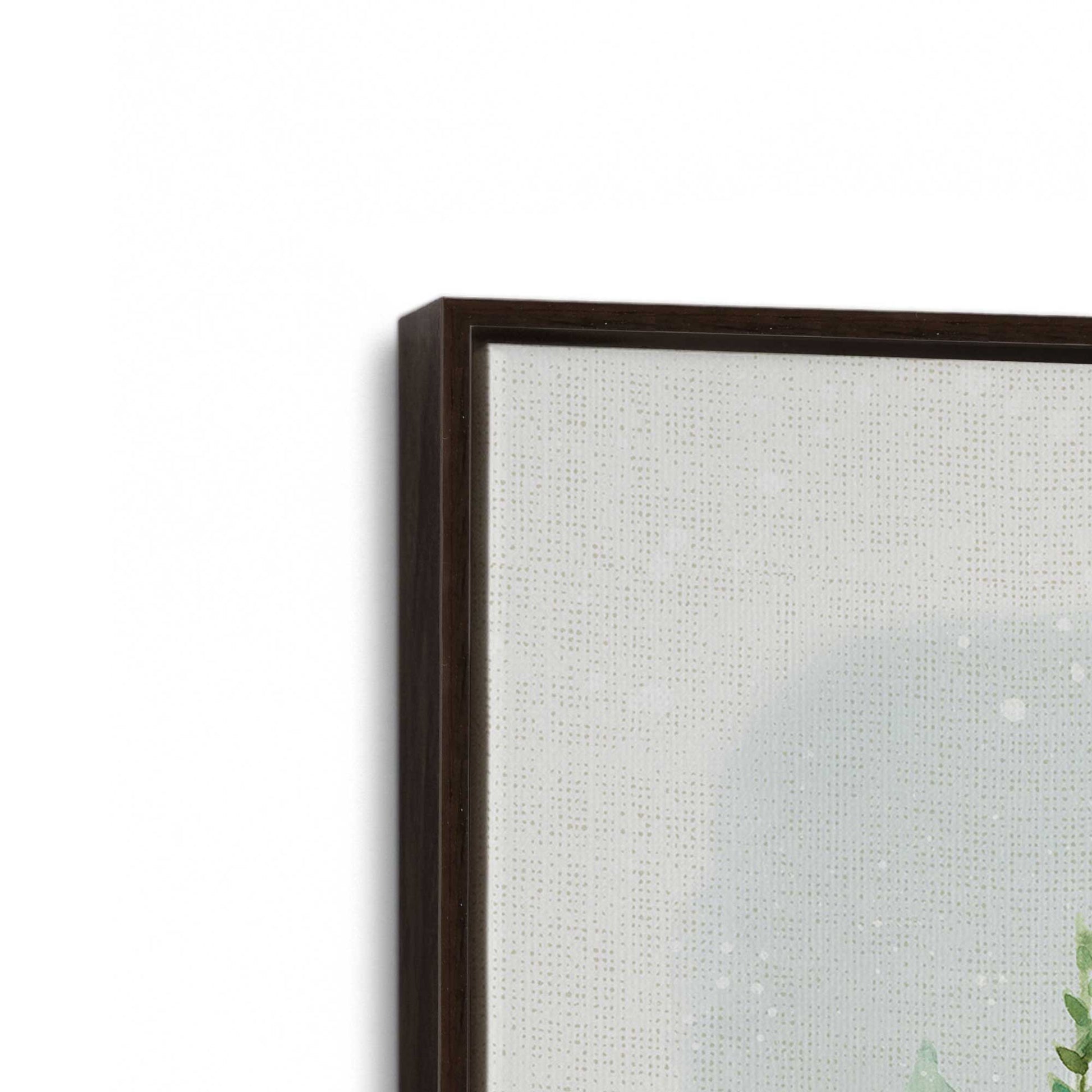 [Color:Espresso], Picture of art in a Espresso frame at an angle